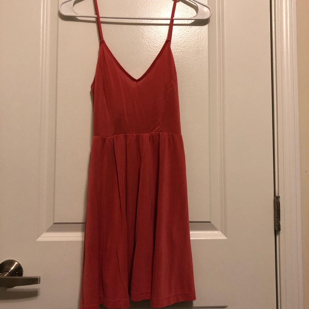 Pink Casual Backless Dress